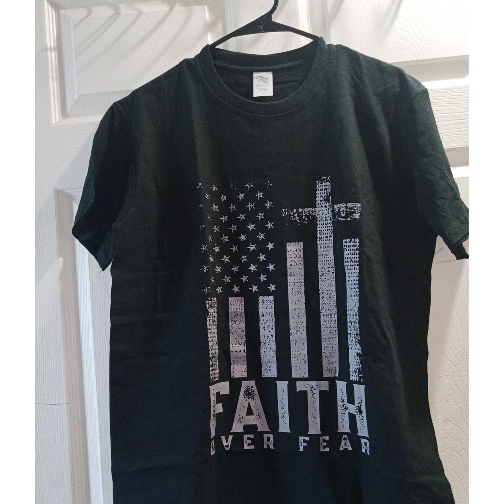 New Black Faith Over Fear T-shirt XLarge